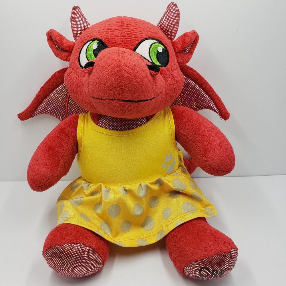 Build A Bear MagicQuest Ellie Red Dragon Plush 15" Great Wolf Lodge Exclusive